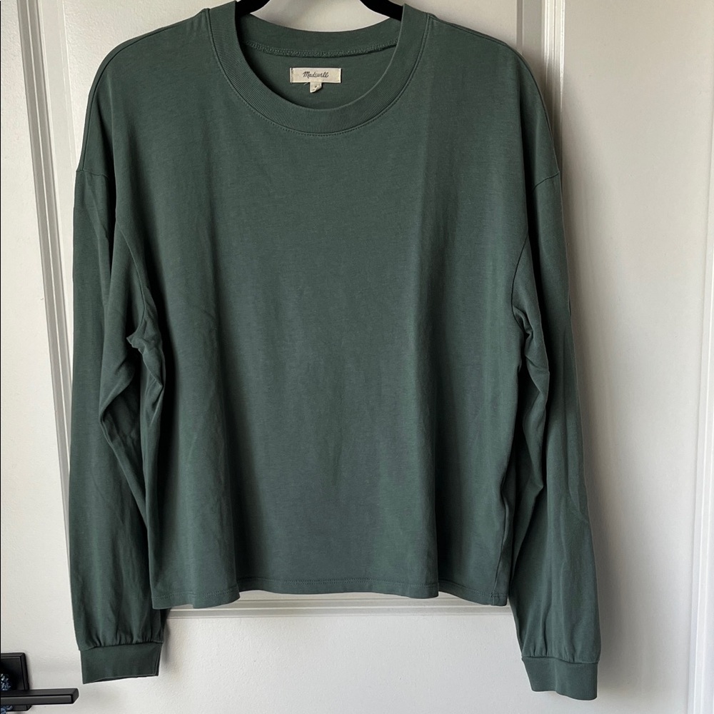 Madewell Green Long Sleeve Top Medium